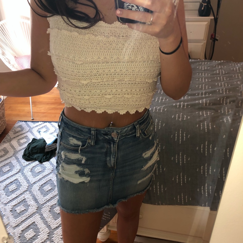 Off-white Laced Tube Top